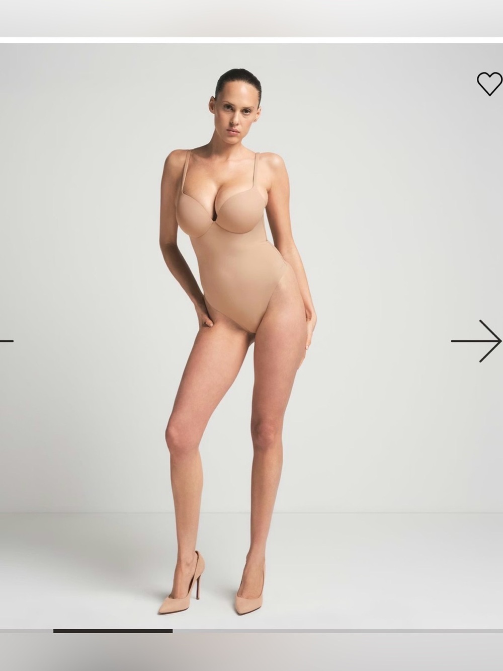 SKIMS Ultimate Body Thong Bodysuit Clay Tan Size Small Sculpting Shapewear NWT
